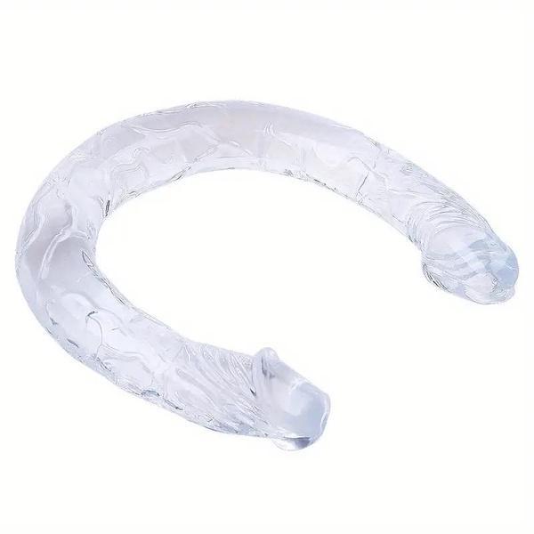 Женский фаллоимитатор с двойной головкой, водонепроницаемые и гибкие игрушки для взрослых, товары для взрослых