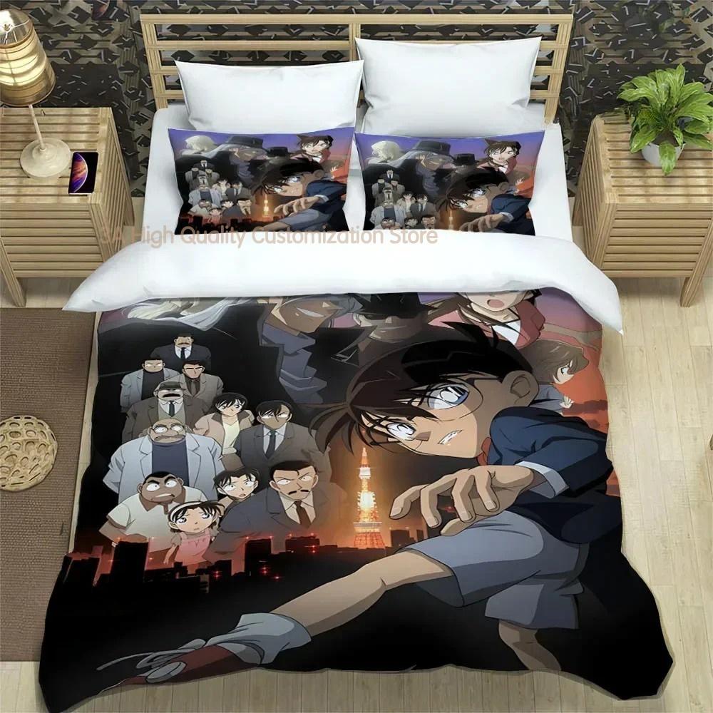 Detective Conan Cartoon Bedding Sets exquisite bed supplies set duvet cover bed comforter set bedding set luxury birthday gift