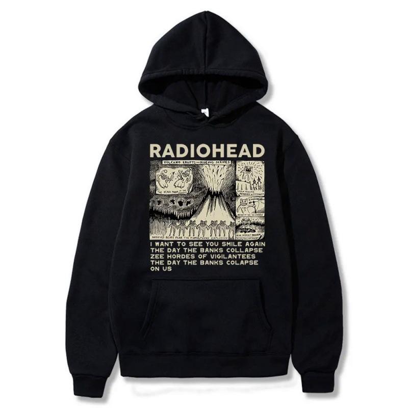 Vintage Radiohead Bluza Z Kapturem Hoodie