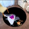 Zig & Sharko Printed Round Rug Carpet Chair Rug Area Rug Entryway Doormats,for Office Chair Living Room Bedroom Kitchen Room.