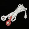 10pcs / bag 2.35mm 1.5m 2?In?1 Button Type Electrode Lead Wires Cable for TENS Unit Physiotherapy Machine