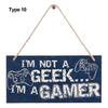 Boys Girls Game Ornaments Gaming Room Sign Wood Plaque I'm Gamer Do Not Disturb Hanging Pendant