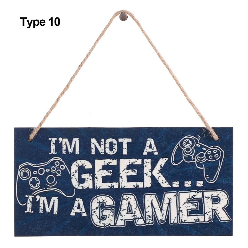 Boys Girls Game Ornaments Gaming Room Sign Wood Plaque I'm Gamer Do Not Disturb Hanging Pendant