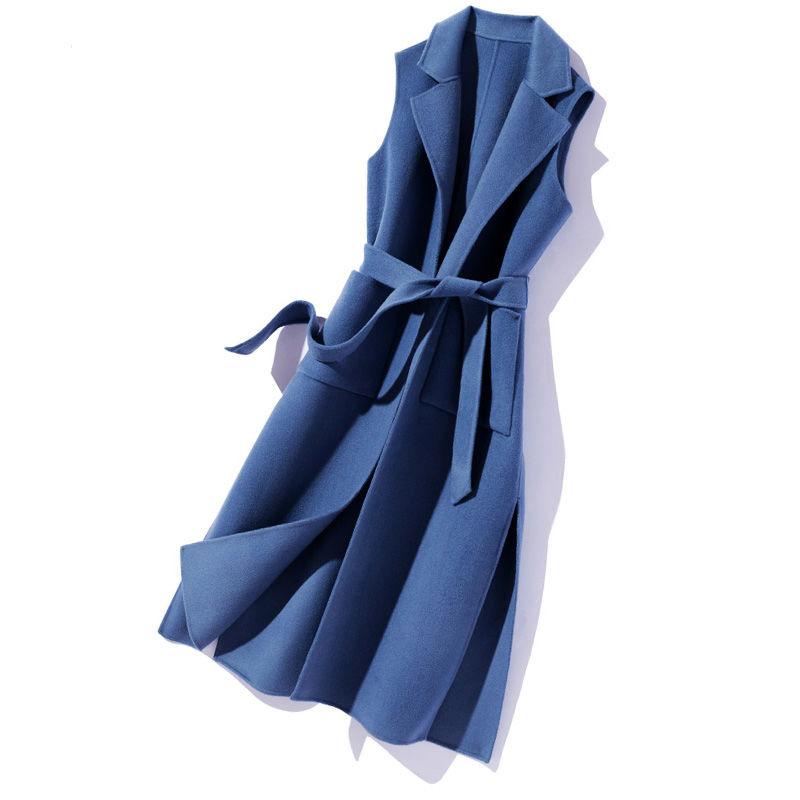 Двусторонняя флисовая куртка, жилет средней длины, женская свободная куртка-ветровка, женские ремни на талии и тонкие