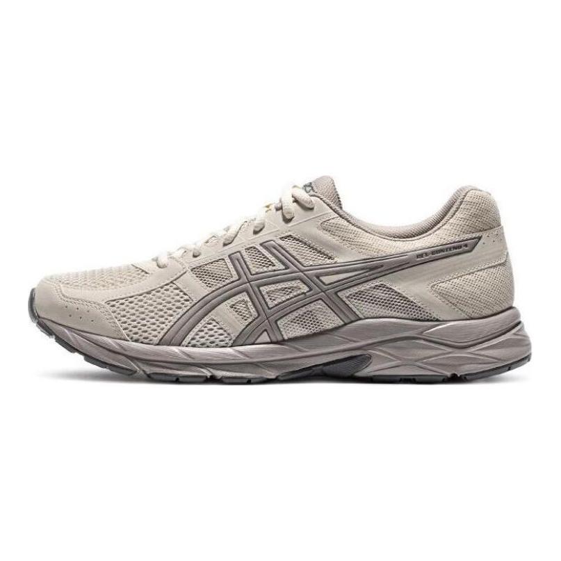 Asics Gel-Contend 4 Сетка Удобная ткань Синтетическая кожа Прочные Упругие Дышащие Низкие Повседневные Кроссовки для бега Мужские кроссовки Бежевый T8D4Q-021