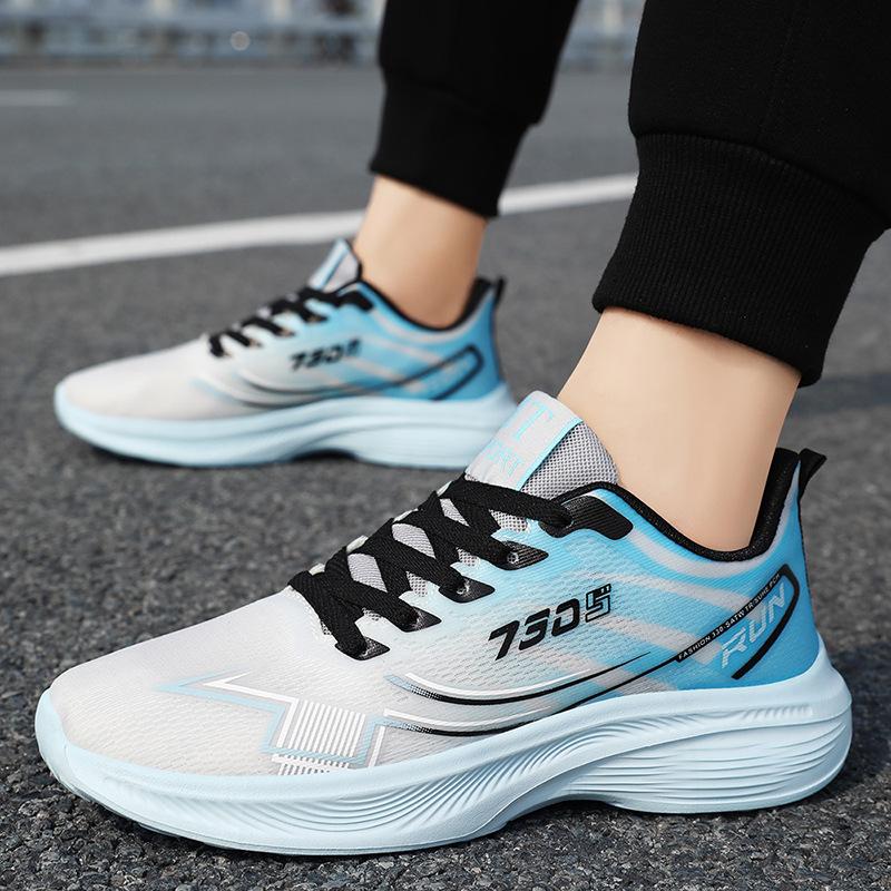 Spring and Autumn New Breathable Men's Shoes Thick Bottom Anti slip Wear resistant Running Sports and Leisure Shoes for Couples