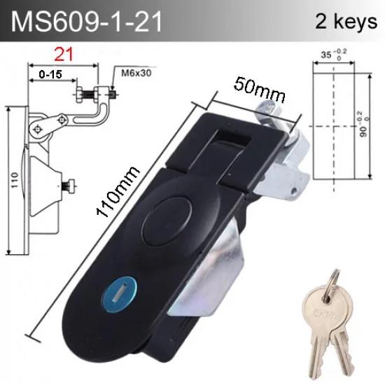 Zinc alloy MS609 Plane lock Bounce Handle Cabinet Lock compression cams for electric cabinet door fire cabinet RV