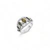 Multi-Gemstone Statement Ring - 925 Sterling Silver