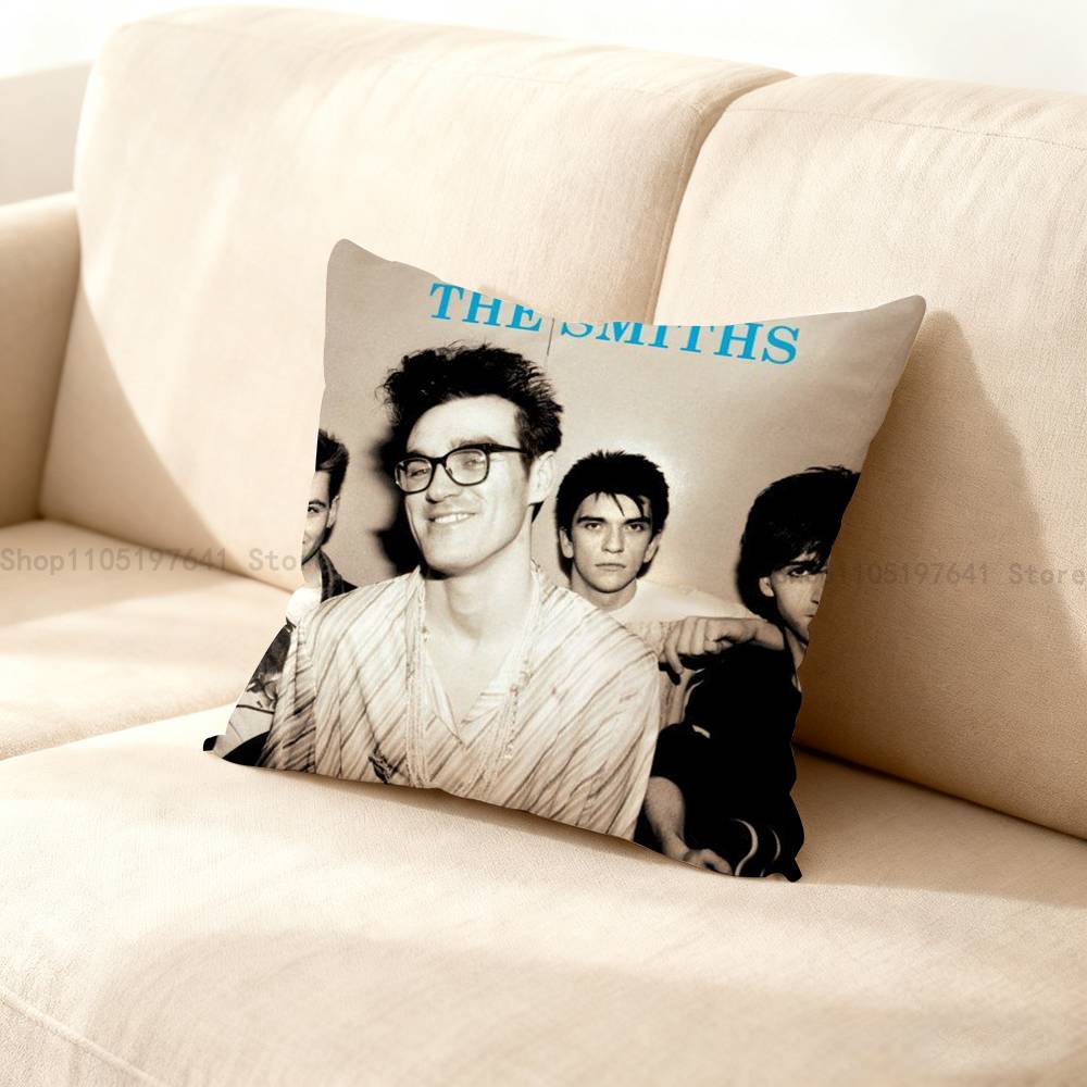 T-The S-Smiths Band Pillow Case Plush Pillow Cases Home Decoration Pillow Cover For Sofa Bed Chair Living Room