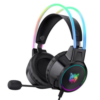 X15 Pro игровая гарнитура с микрофоном, 3,5 мм легкие наушники с RGB алюминиевой рамкой, объемный звук для PS4 PS5 Xbox One ПК мобильный телефон