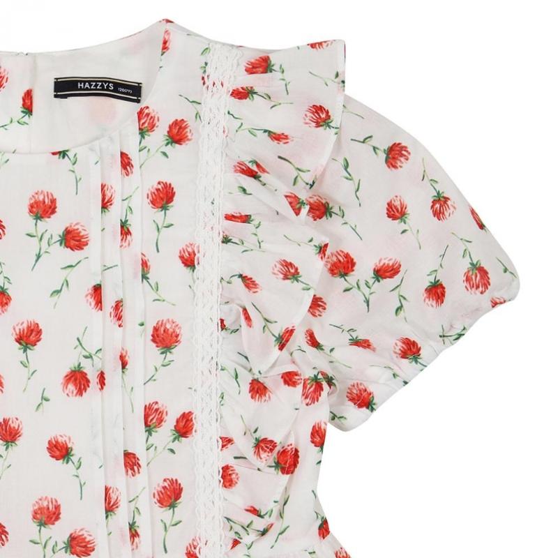 Платье без рукавов Hazzys Kids Flower, белое, Hum11nj72m Wt
