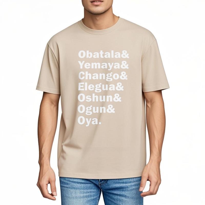 Men T-shirt Man Tee-shirt Seven African Powers Orisha Culture Pride Gift Classic Unisex Cotton Basic T-shirts For Men Women Top