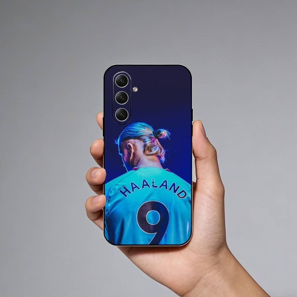Чехол для телефона Football E-Erling H-Haaland для Samsung Galaxy A73, A72, A71, A70, A52, A51 Другие Мягкий Черный Чехол