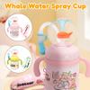 7.44 унции Детская чашка для питья Милая детская чашка для воды Портативный непроливающийся стакан-поильник с трубочкой и китом-брызгалкой для детей в школу
