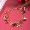 Fashion Santa Claus Snowman Christmas Tree Pendant Bracelet For Women Girls Exquisite Adjustable Christmas Bracelet Jewelry Gift