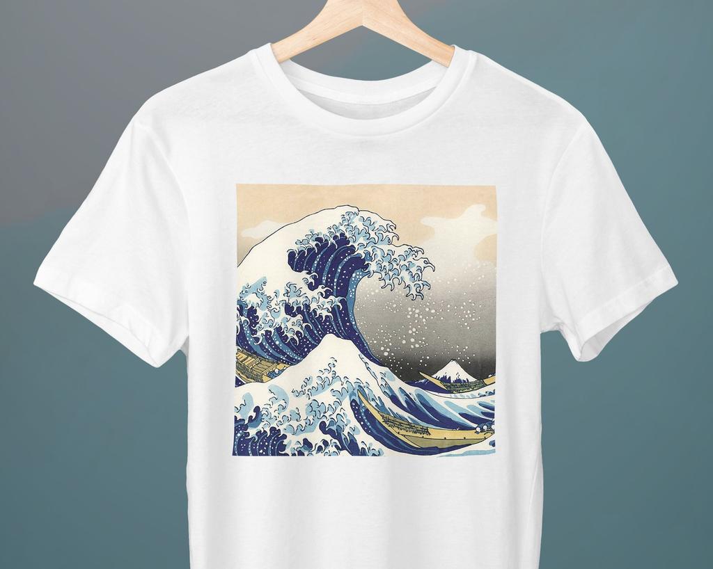 The Great Wave off Kanagawa, Hokusai Painting, Unisex T-Shirt, Art T-Shirt, Wave, Gift for Her, Gift for Him, Art Lover Gift