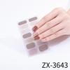 ZX 3D Waterproof No-Cure Gel Nail Wraps, Full Cover Japanese & Korean Style Spring & Summer Nail Stickers, Nail Patch Films