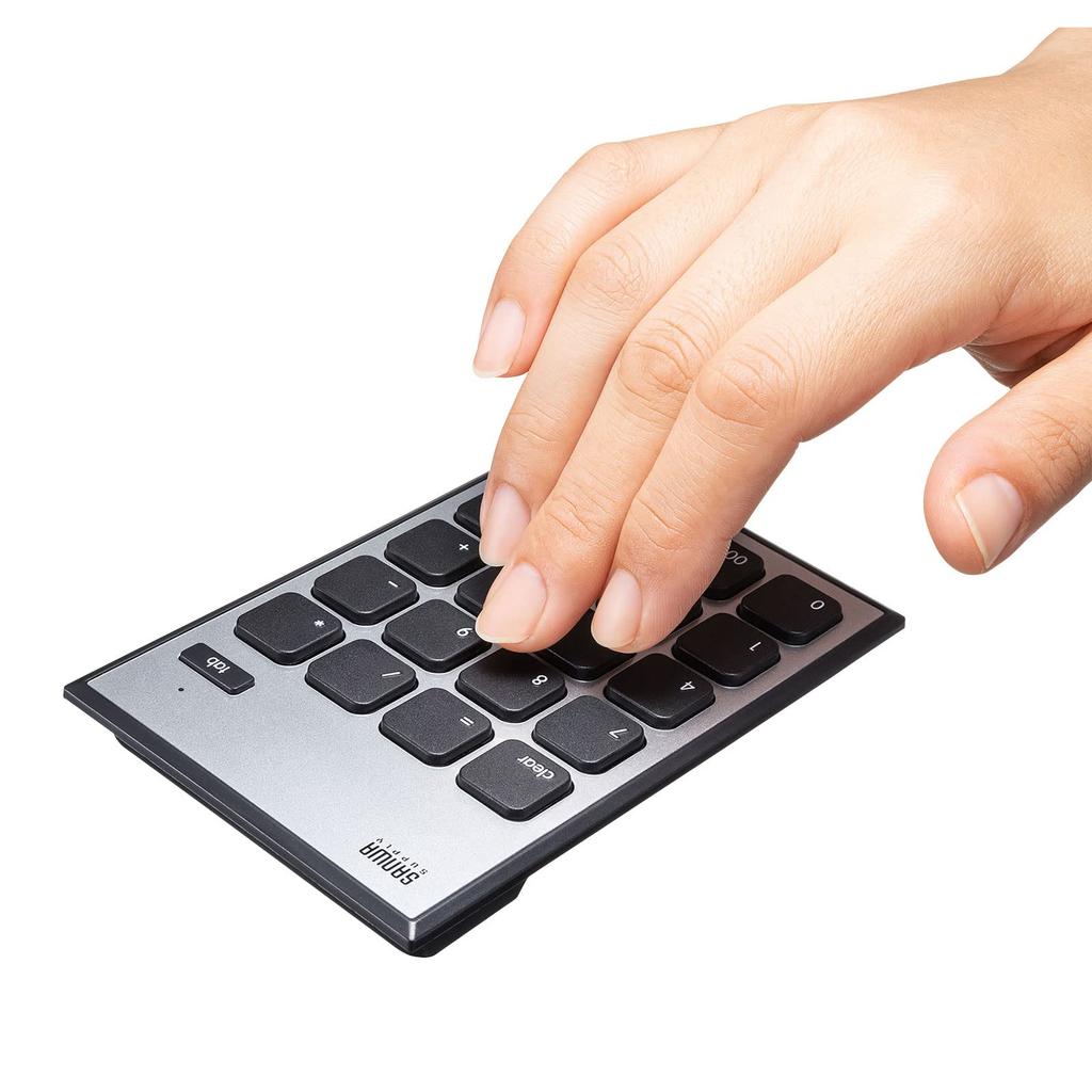 Sanwa Supply NT-MBT23BK Bluetooth Numeric Keypad for Mac