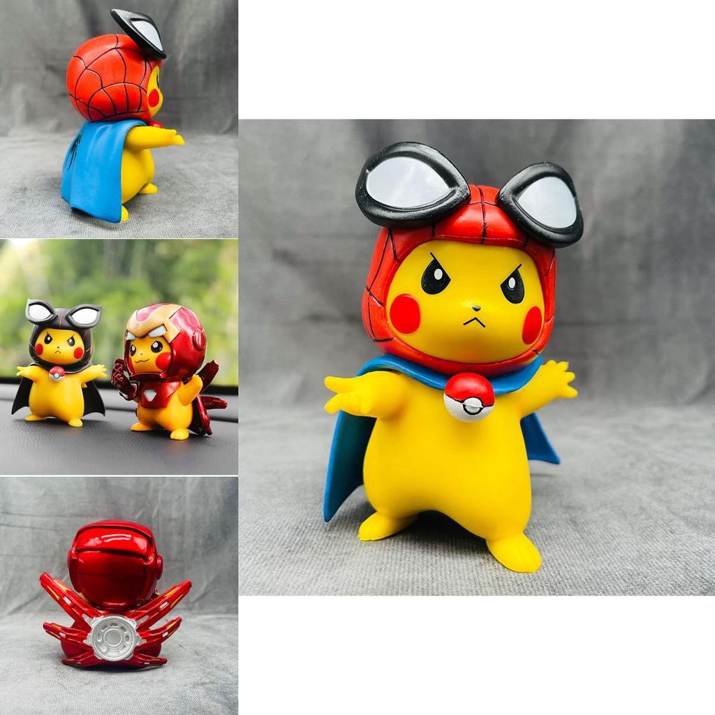 Hero Fun For Marvel Fans Pikachu Figure Avengers Spider-man Collection