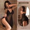 Man Yan Women's See-Through Soft Yarn Camisole Nightgown Set with Adjustable Straps