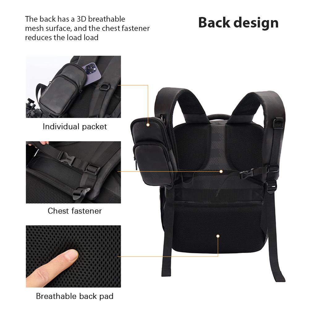 Cwatcun D97 Photography Camera Bag Camera Backpack Waterproof Compatible with