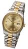 Round Date Combi T9604TC [TECHNOS] Silver/Gold