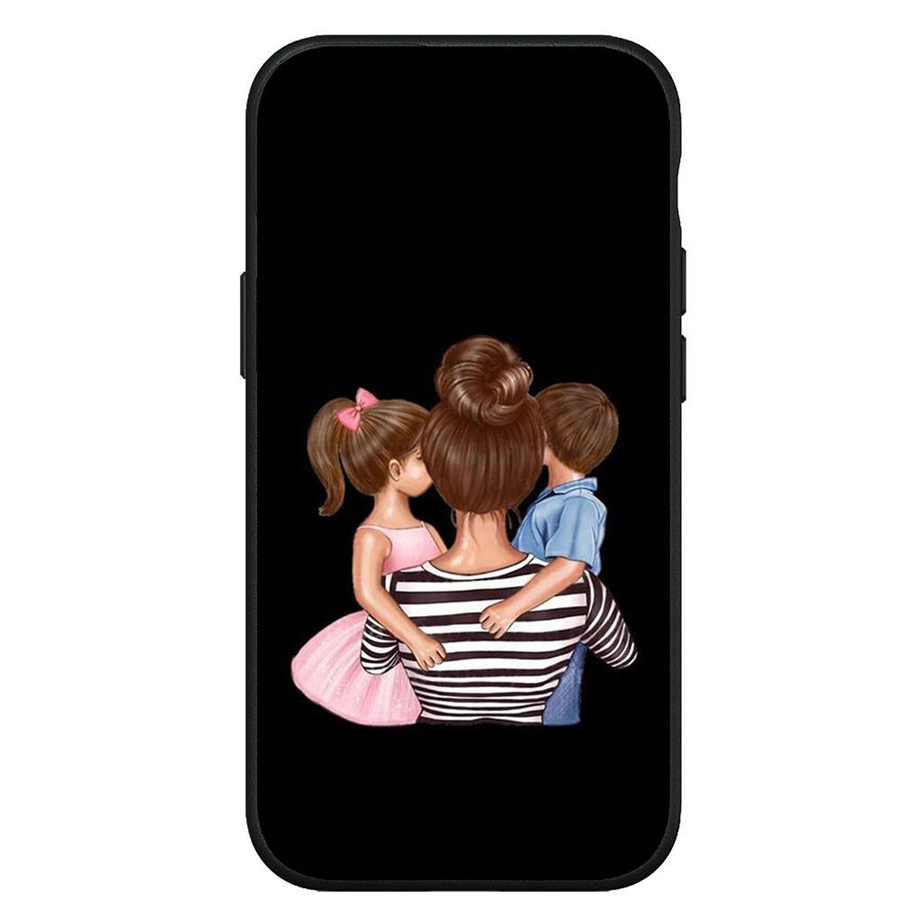 Чехол для iPhone 17 16 15 Xiaomi Poco Redmi Note 14 13 12 11 Pro Max Samsung Galaxy S25 S24 S23 OPPO Huawei Девочка Мама Женщина Семья Мальчик Чехол для телефона