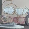 Double Heart Shape Tray Silicone Molds DIY Five-pointed Star Concrete Cement Plaster Epoxy Resin Storage Dish Plate Mould Crafts