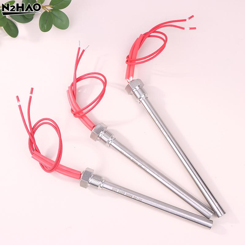 Серебристый + Красный 300 Вт/350 В 220 В Зажигалка Запальник Запальник пеллетной печи Нагревательный стержень Нагревательная трубка Запальник Нагревательная трубка 140/150/170 мм