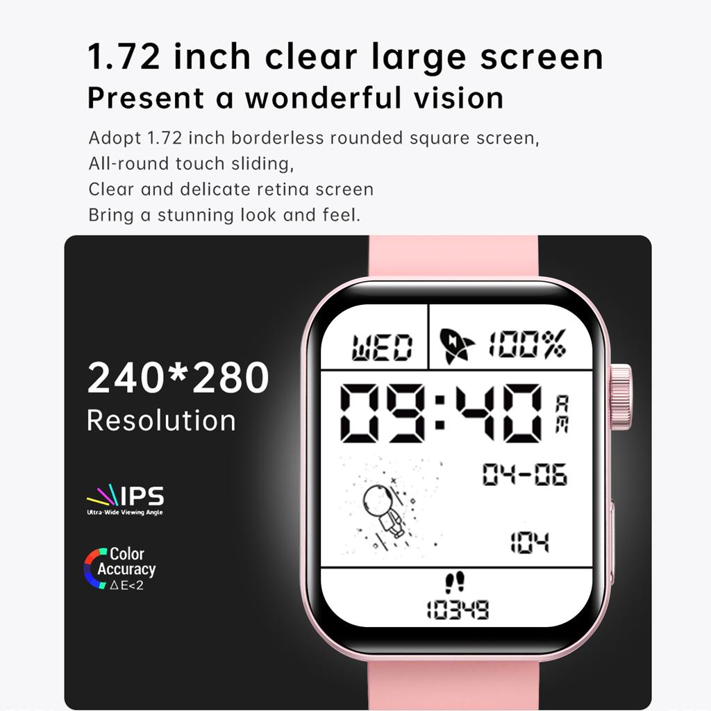 Умные часы с беспроводным вызовом Bluetooth, монитор сна, мультиспортивный режим, трекер активности, совместимый с Android и IPhone