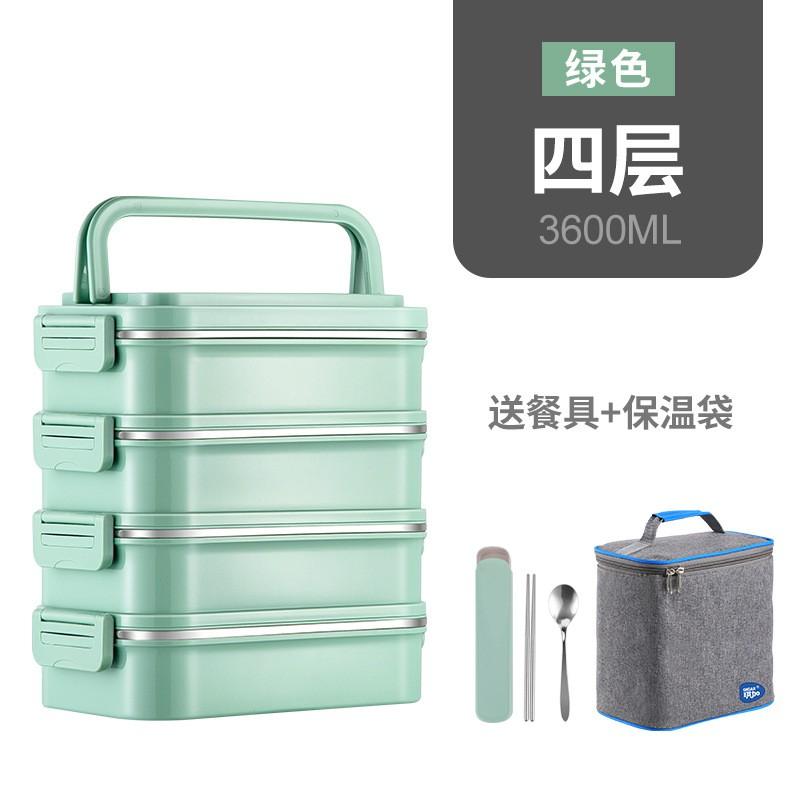 Stainless Steel Insulated Lunch Box Students Office Workers - 2 To 5 Tier Bento Container With Utensils Optional