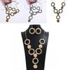 European Style Geometric Metal Pendant Necklace For Elegant Evening Wear