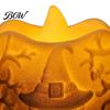 Hollow Relief Pumpkin Light Halloween LED Candle, Flameless Electronic Tealight, Embossed Resin Lantern, Portable Night Spooky Table Decor for Indoor
