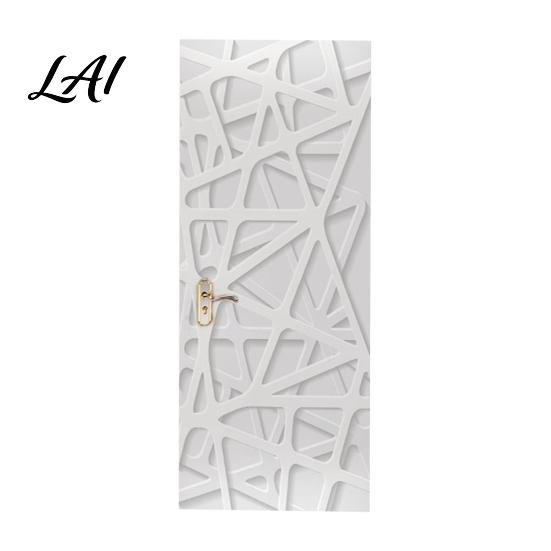 Home Decor Door Wrap 3D Sticker Self-adhesive Modern Retro Cover Waterproof PVC Sticker Decal for Bedroom Decor 30 x 79 Inches