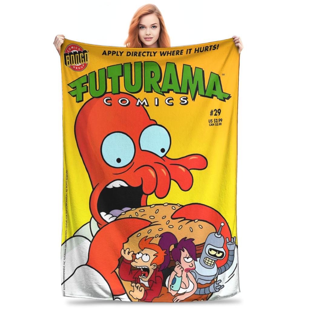 Пледы Futurama Робот Флис Забавный Теплый Плед для Покрывала Осень/Зима