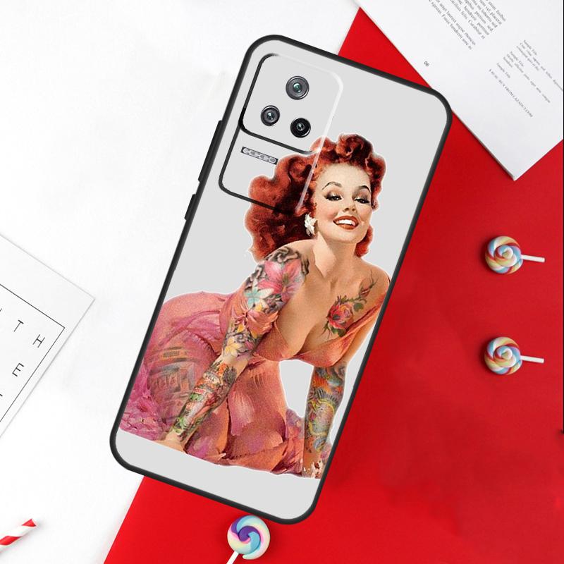 Сексуальная Девушка с Татуировкой на Рукаве Чехол Для Xiaomi 14T 11T 12T 13T Pro 13 14 15 Ultra POCO X7 Pro X3 X5 X6 F5 F6 M6 Pro Чехол
