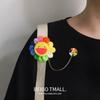 Seven-color Sunflower Brooch - Murakami Takashi & Wang Yibo Inspired Little Flower Pendant Pin Charm.