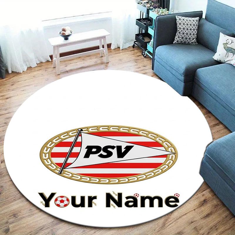 Philips Sport Vereniging Custom Name Round Area Rug,Carpet Rug for Living Room Bedroom Sofa Playroom Decor,Non-slip Floor Mat