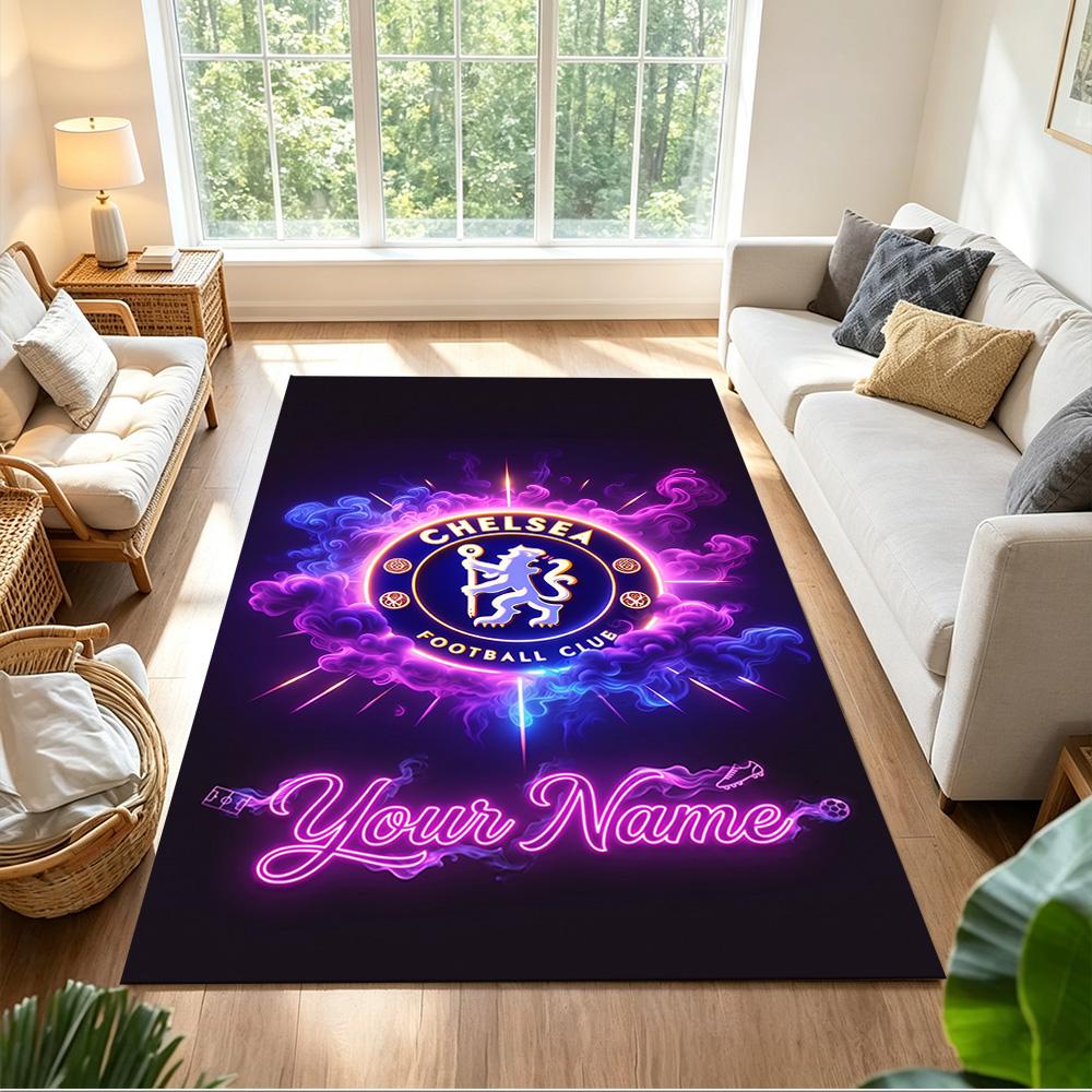 Chelsea Fc Football Player Customized Name Area Rug Design for Entryway Study room Dining Room Game Room Antislip Carpet Anime Office Decor