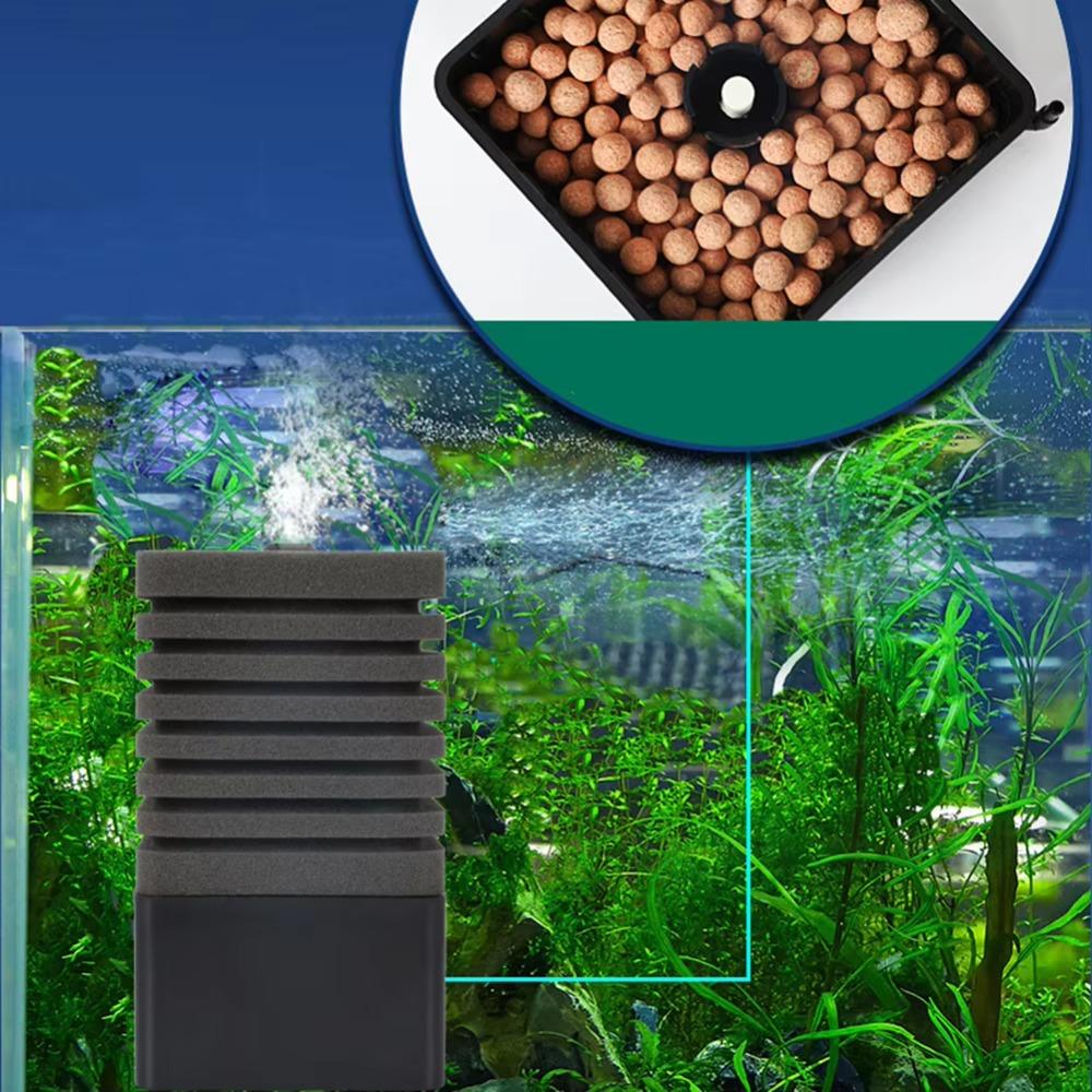 Black Shrimp Pond Air Pump Mute Fish and Shrimp Tank Aerator Bio Sponge Filter Fish Tank