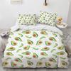 3D Printed Avocado Faces Bedding Set Boys Girls Twin Queen Size Cute Fruit Duvet Cover Pillowcase Bed Kids Adult