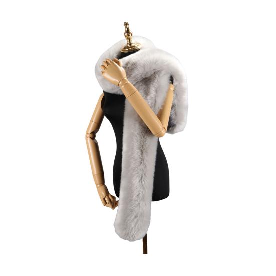 Шарф из искусственного меха, однотонный, утолщенный, теплый, длинный шарф, ветрозащитный, устойчивый к холоду