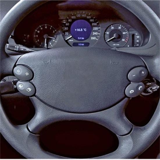 2pcs Car Front Steering Wheel Button Rubber Cover Trim For Benz E W211 2006-2008