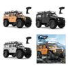 1/16 Remote Control Crawler Truck Toy 4WD All Terrain Waterproof Wireless Control Climbing Car Toy with LED Roof Light