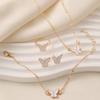Exquisite White Butterfly Glaze Necklace: Elegant, Versatile, and Trendy Clavicle Chain.