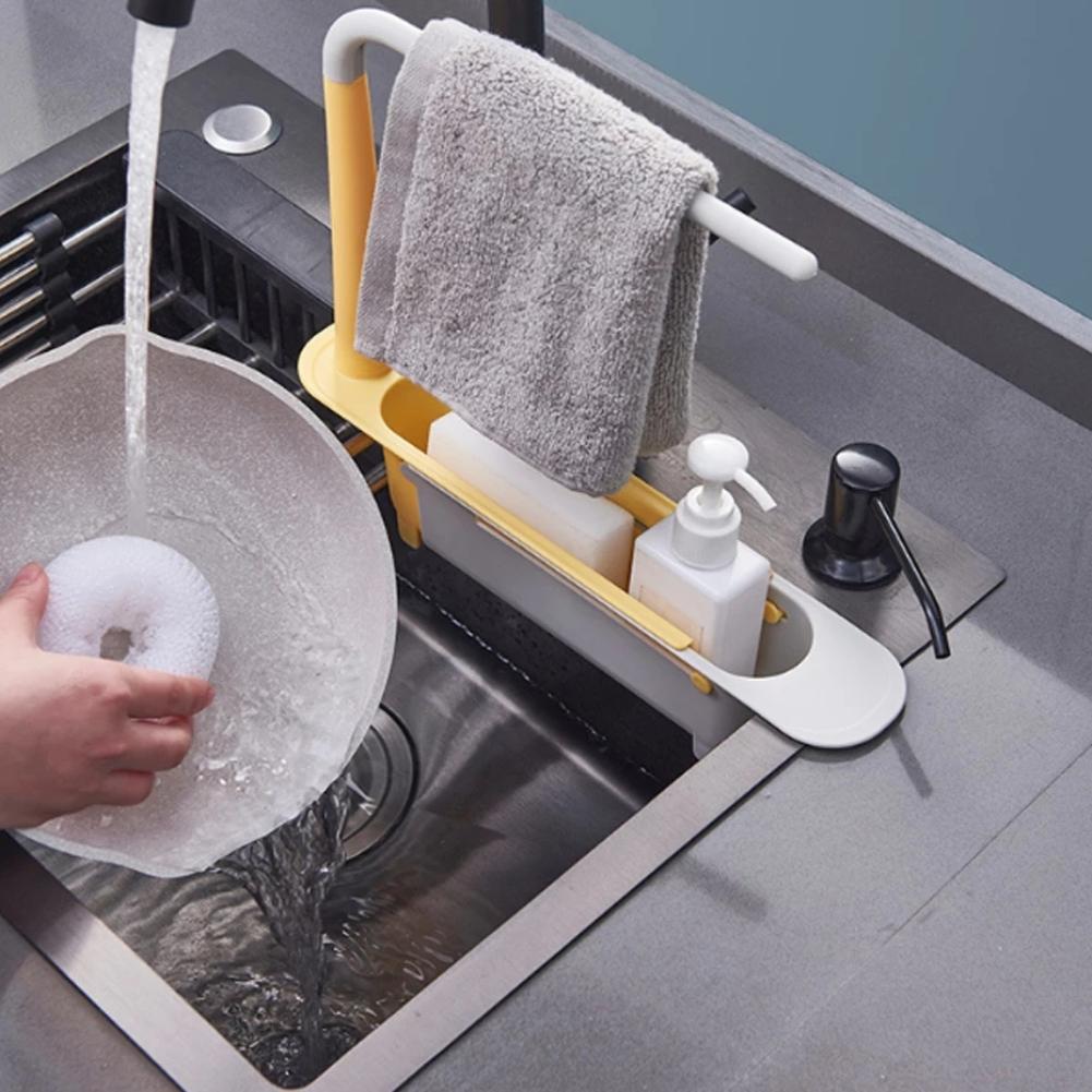 Телескопическая полка для раковины, органайзер для кухонной мойки, держатель для губки для мыла, сливная стойка для раковины, корзина для хранения, кухонные гаджеты, аксессуары, инструмент