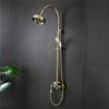 Tuqiu Gold Bathroom Shower Faucet Set Brass Bathroom Rainfall Shower Mixer Tap Brass Bath and Shower Faucet Set