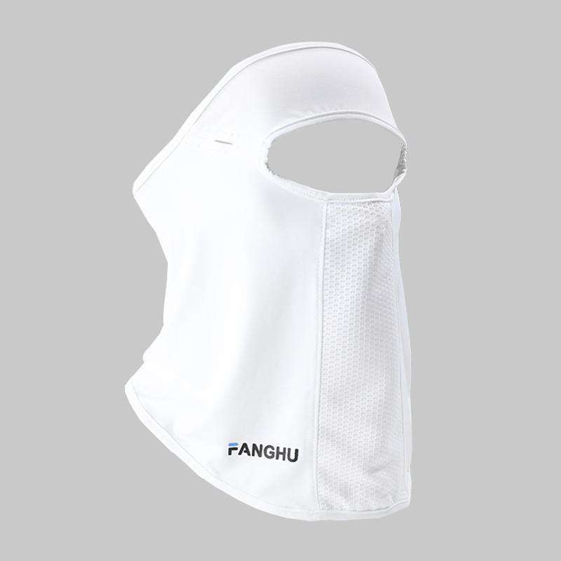 Facial Gini Summer Sports Cycling Scarves Mask Neck Protection Anti-uv UPF50+ Ice Silk Sunscreen Mask Face Veil with Eyeglass Hole Solid Color