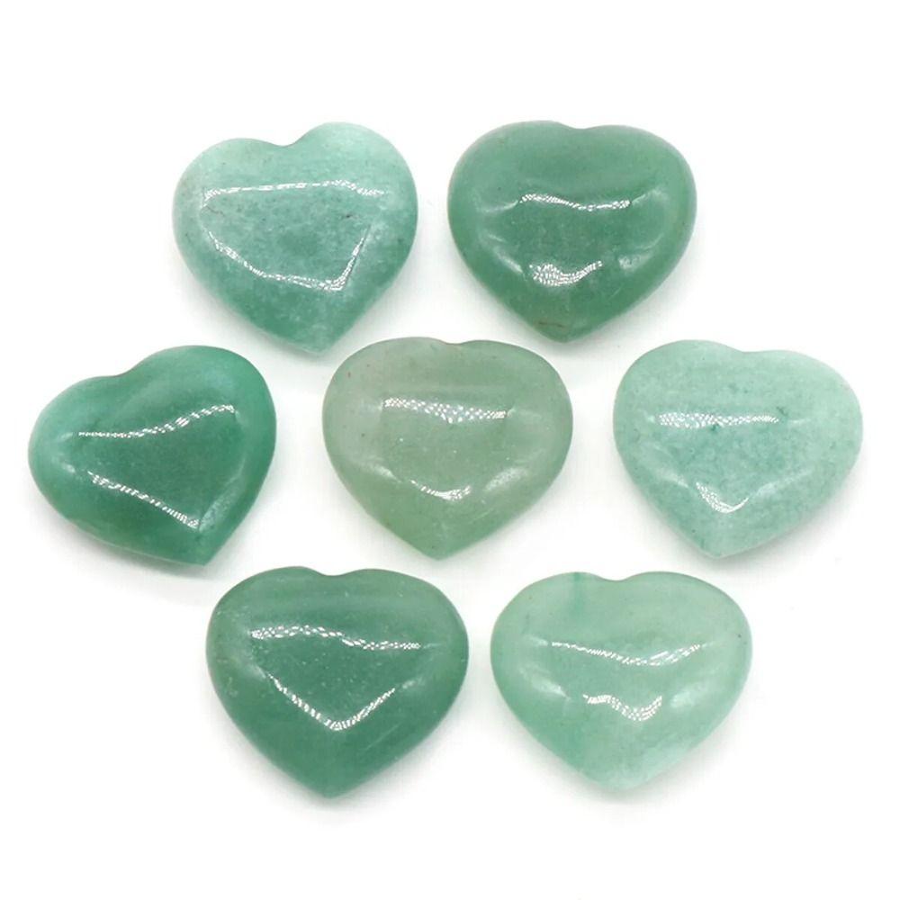 Non-porous Natural Crystal Stones Natural Quartz Crystal Ornaments Heart-shaped Stone  Gift