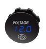 DC 5 В-48 В Мини Круглый Водонепроницаемый Моторная Лодка Мотоцикл Светодиодная Панель Сенсорный Переключатель Цифровой Вольтметр Тестер Монитор Дисплей Вольтметр